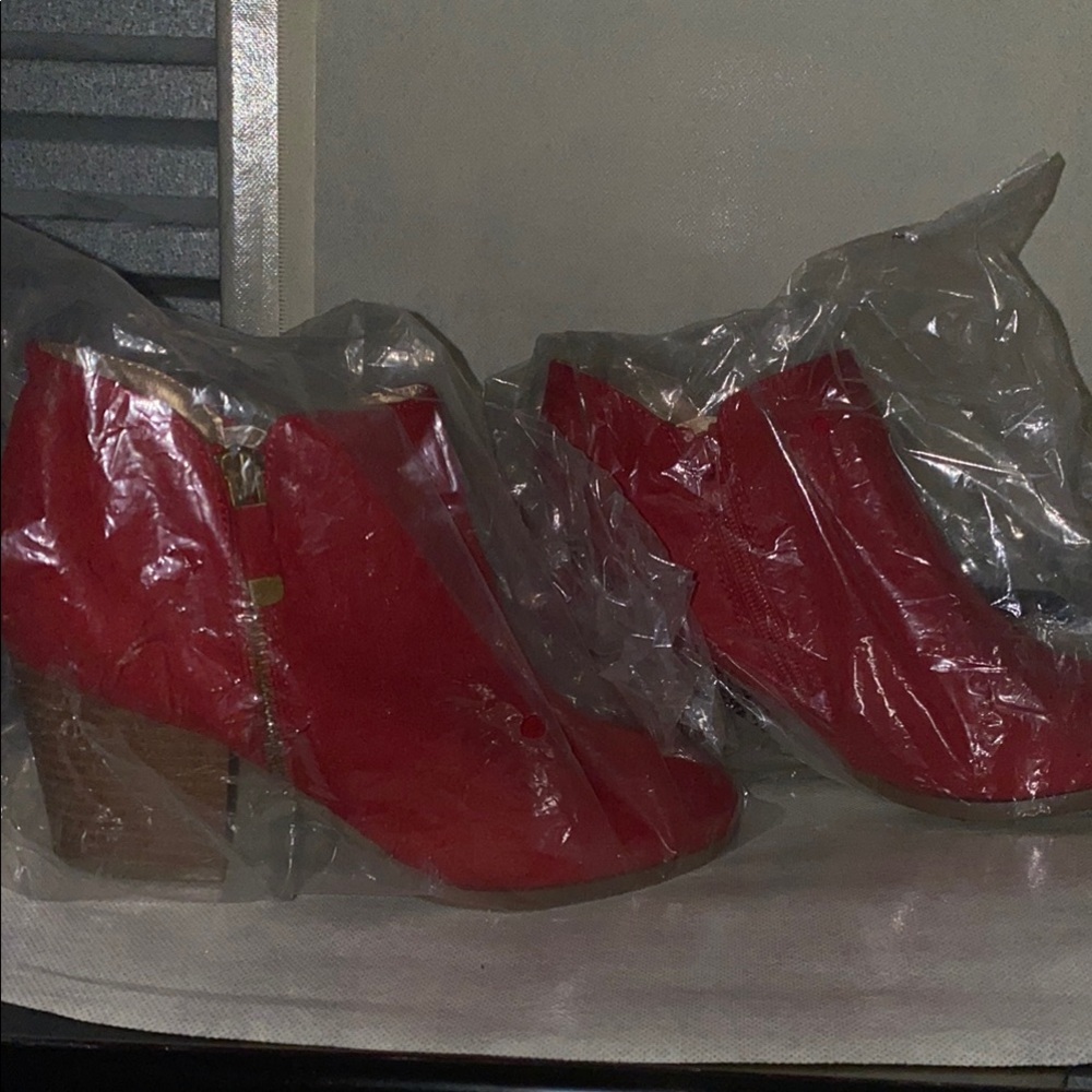 Style & Co Red Ankle Booties Vibrant and Chic